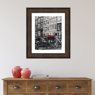 Perot Bronze Wood Picture Frame with Mat