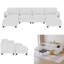 Canapé de 141,5 po à 141 places de grande taille, canapés en U avec repose-pieds mobile, accoudoirs avec poches, canapé en tissu moderne pour le salon-2122879250