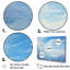 «Aqua Pastel Clouds Lansdcape IV», ensemble d'art sur toile-667070460-667070457