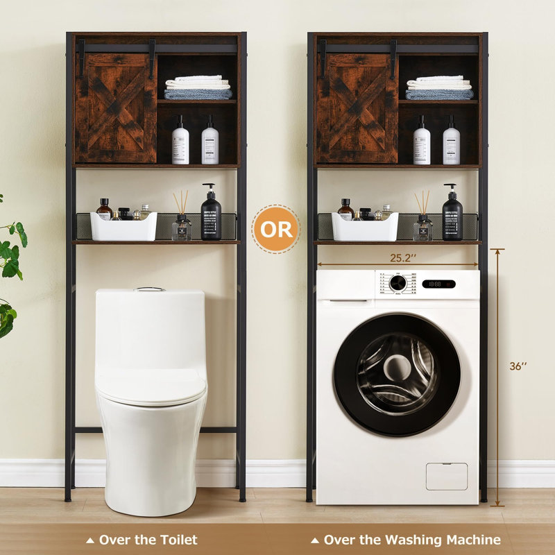 Armoire de rangement au-dessus de la toilette