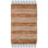 Tapis rayé en coton / cuir / jute tissé à la main Preston
