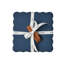 Scalloped Square Cheese Board with Cheese Markers - Navy Blue-67680606