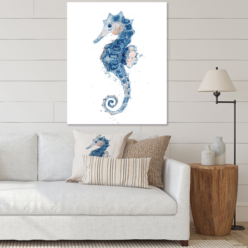 Portrait d'un hippocampe - reproduction sur toile, H 20 po x l 12 po x P 1 po, Toile tendue