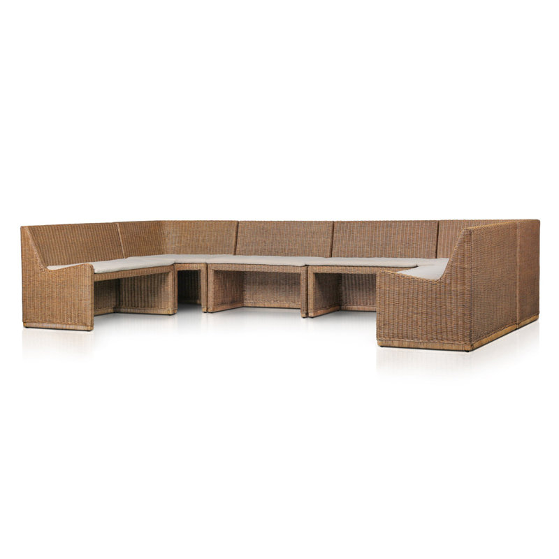 Senna U-Shape Dining Banquette, 32.5"H x 145.5" W x 83.25" D
