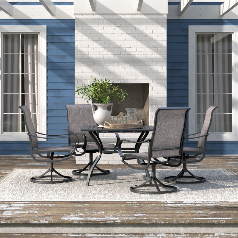 Birmadevi 4 - Person Patio Dining Set with Square Table