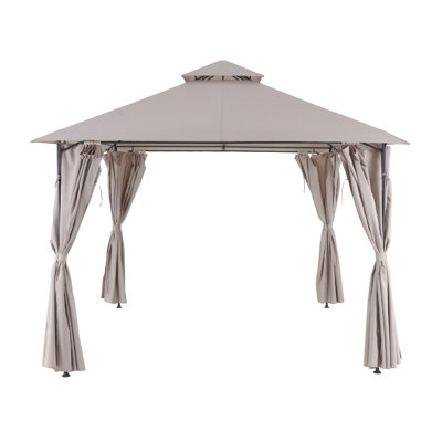 10 pi. L 10 pi. D Pavillon de jardin en acier