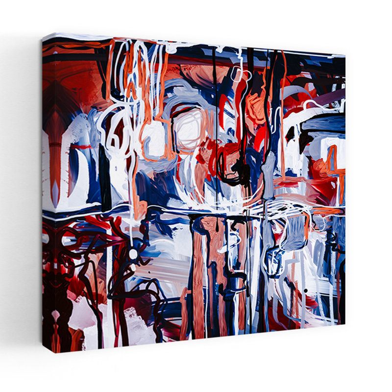 Art contemporain, art contemporain abstrait, H 32 po x l 32 po