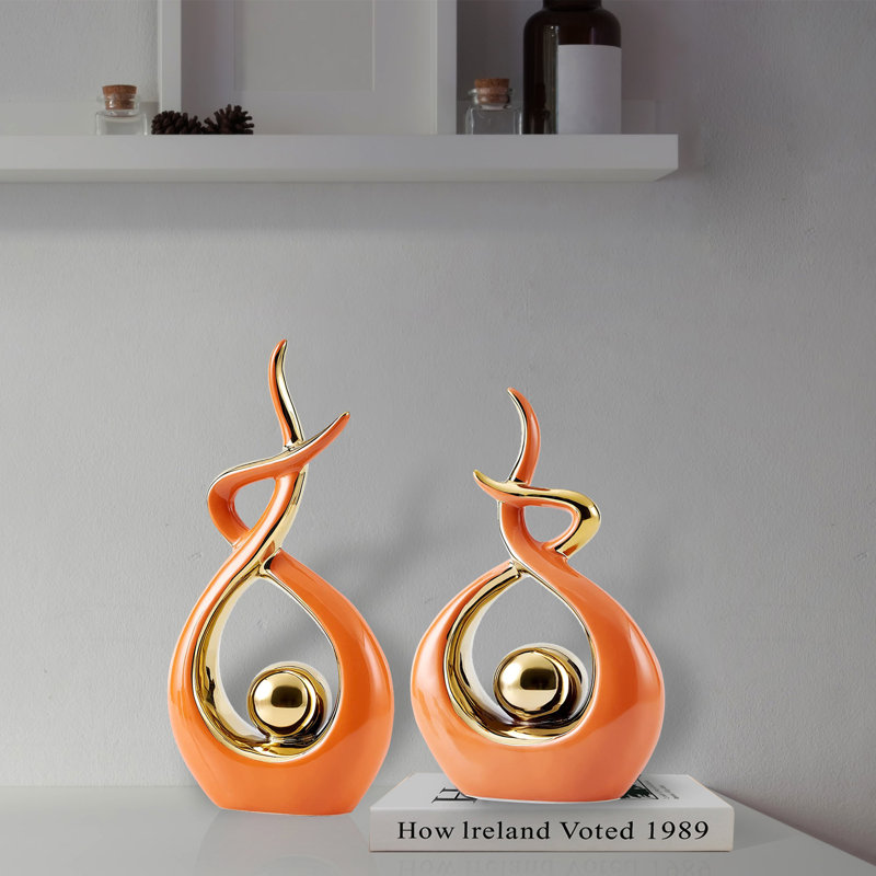 Ensemble de sculptures modernes Neyka, Orange