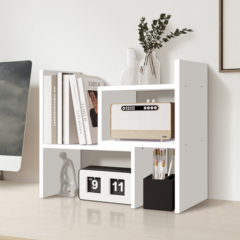 Organisateur de bureau en bois, Blanc