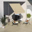 Auvent de terrasse 6,5 pi x 4 pi avec auvent rétractable pour fenêtre ou porte, beige