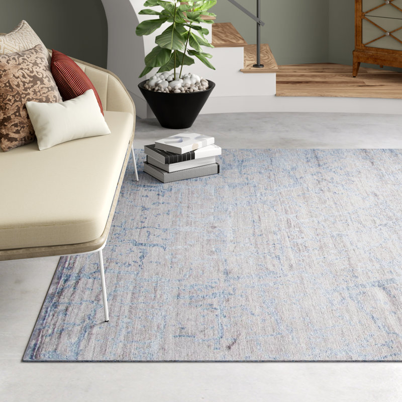 Modern Hand Knotted Area Rug in Gray/Taupe, Rectangle 8'11" x 11'8"