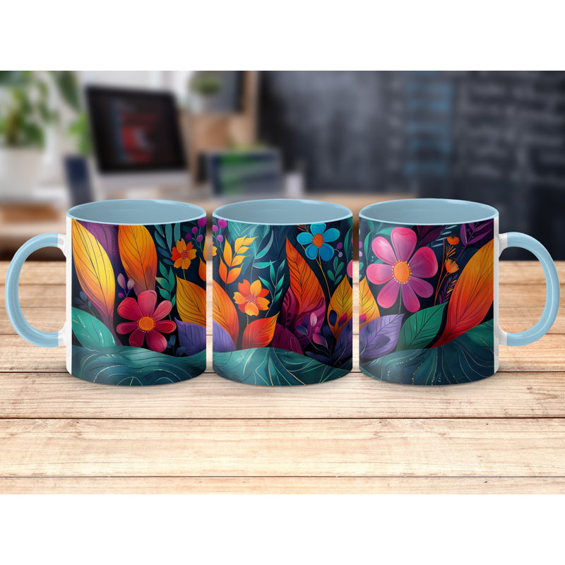 Ceramic Coffee Mug, Light Blue