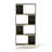 Small Area 4 Bookcase - Rustic Industrial Design, Black+gold, Functional Storage Choice Solution