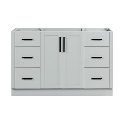   Base de meuble-lavabo simple gris Loren