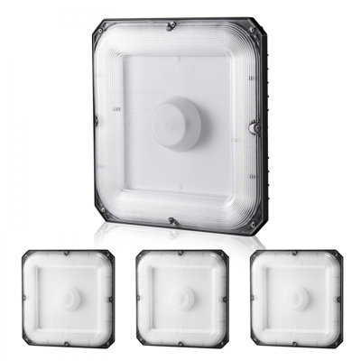 Paquet de 4 auvent à DEL avec éclairage extérieur 80W 8800LM 5000K