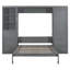Grand lit escamotable avec 5 tiroirs intégrés, tablettes et garde-robe-1037143948