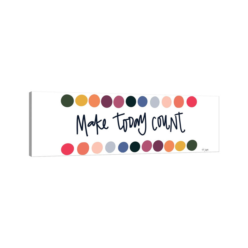 Rainbow Make Today Count by Jaxn Blvd. - Wrapped Canvas Panoramic Print, 30.48 cm H x 91.44 cm W x 1.91 cm D