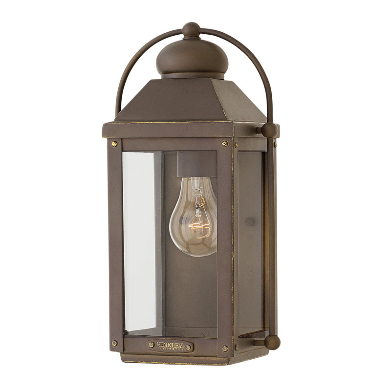 Anchorage Outdoor Wall Lantern, Aged Zinc, Yes