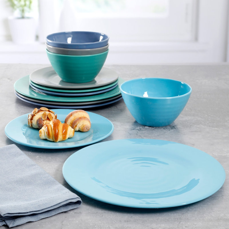 Service de table 12 pièces en mélamine, service pour 4 Home Home Durable
