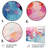 Pink Blue Pastel Patchwork - Abstract Collages Metal Wall Decor Set