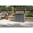 Suncast 97 Gallon Resin Lockable Cabinet Deck Box in Gray