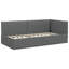 Corner Bed Frame with Headboard Dark Grey Velvet-1568337263