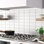 Carrelage mural biseauté inversé en céramique lustrée 3 po x 6 po Se segment Stone