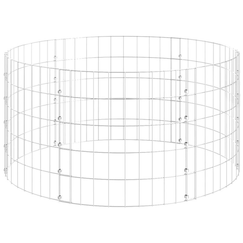 Poubelle d'extérieur en acier galvanisé WALPLUS, 19.7" H x 39.4" W x 39.4" D