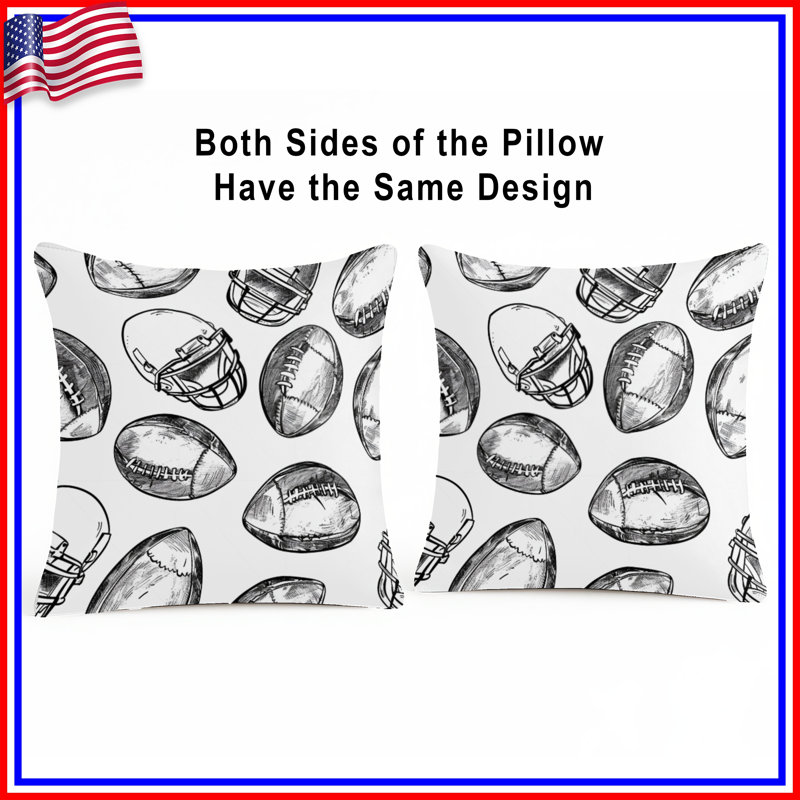 Coussin Football, 18 po x 18 po