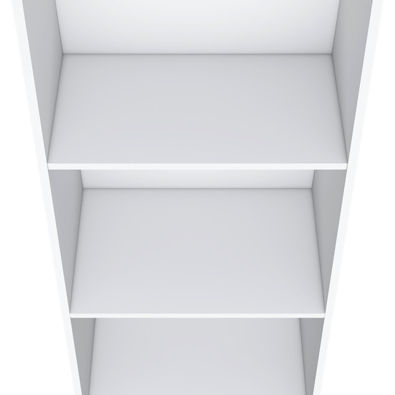 Bibliothèque blanche de 47 po de hauteur avec - Ajoutez un look moderne à votre espace de bureau
