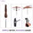 7.5 FT Umbrella with 6 Ribs, Outdoor Sunshade Umbrella with Crank Lift and Push-Button Tilt Function.-893905226