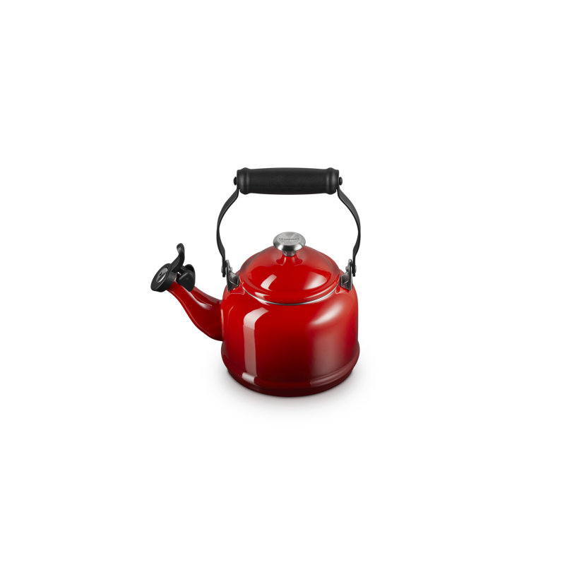 Demi 1.25 Qt. Enamel on Steel Tea Kettle, Cerise