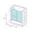 Porte de bain double coulissante l 59,63" x h 58,06" avec technologie cleancoat®-14674616-69281861
