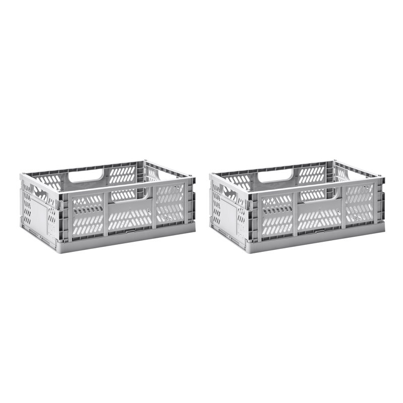 Caisse moderne pliante, Gris clair