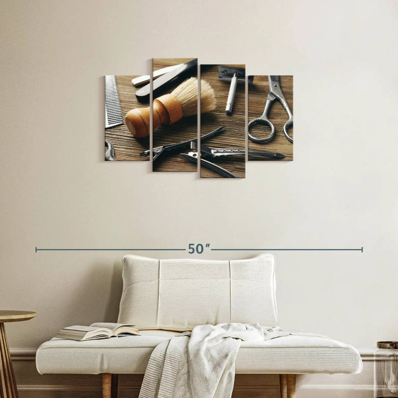 Shuttleworth Barber Tools, 22" H x 36" W