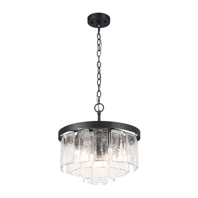 Lustre tambour en verre Livingon