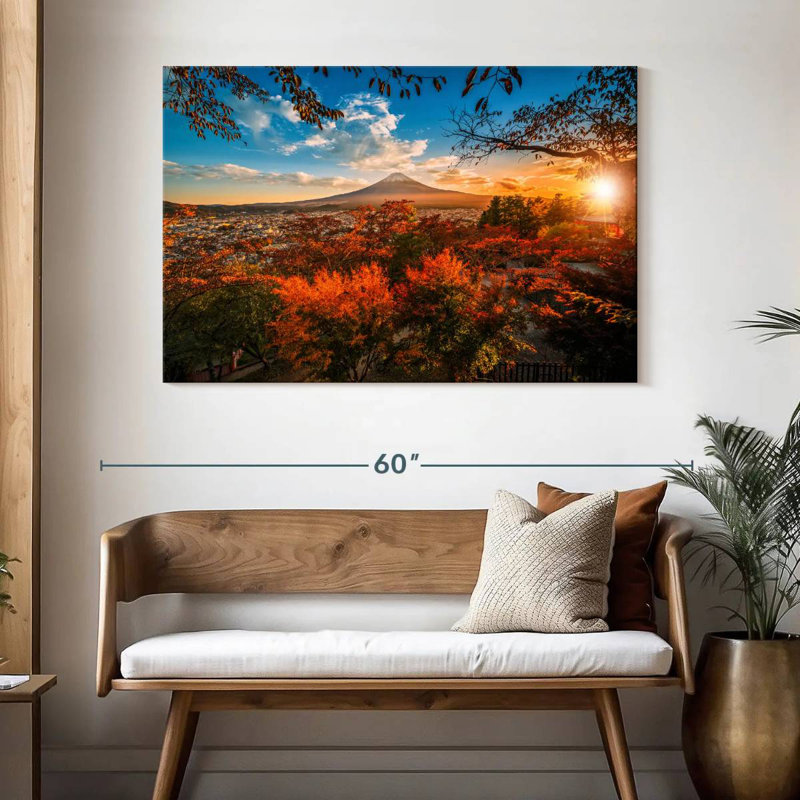 Paysage d'automne Alvord Mount Fuji, H 32 po x l 48 po