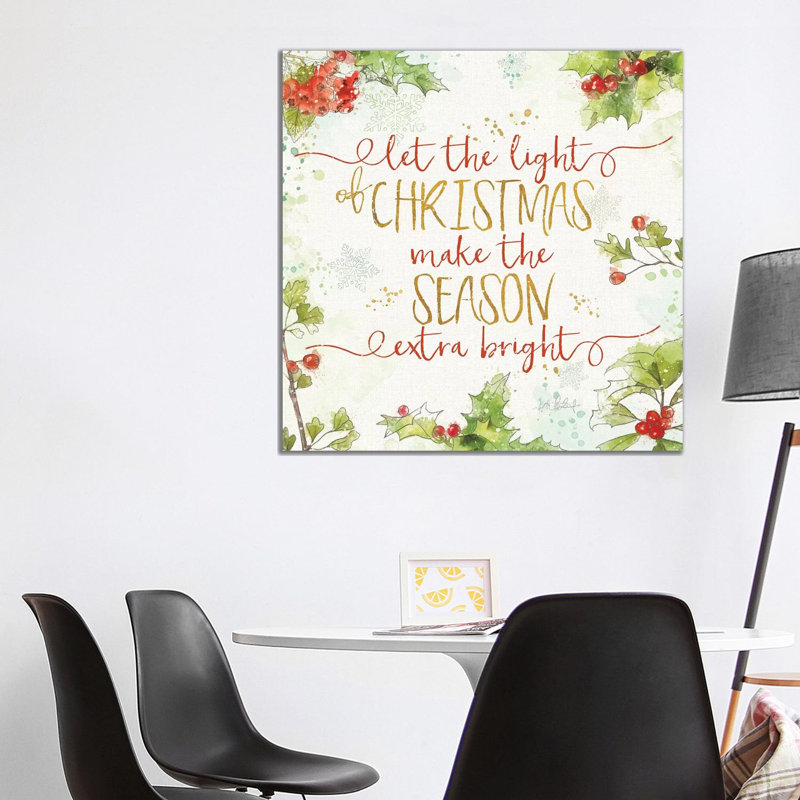 Christmas Sentiments II 1 Piece Wrapped Canvas Wall Art, 93.98 cm H x 93.98 cm W x 3.175 cm D