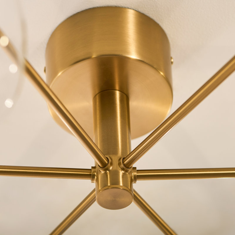 Clear Glass Semi Flush Mount