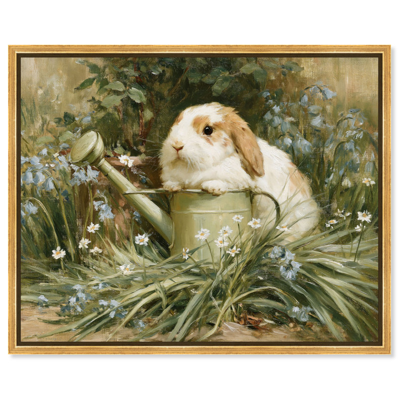 Décoration murale de cuisine Fluffy Gardener III, impression sur toile encadrée par, H 18 po x l 22 po, Encadrement doré