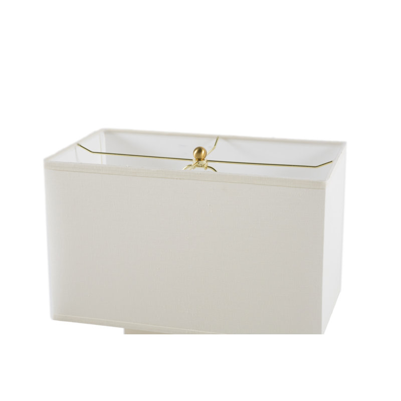 Alabaster Maxx Table Lamp with Sea Salt Linen Shade and Stained Gold Finish
