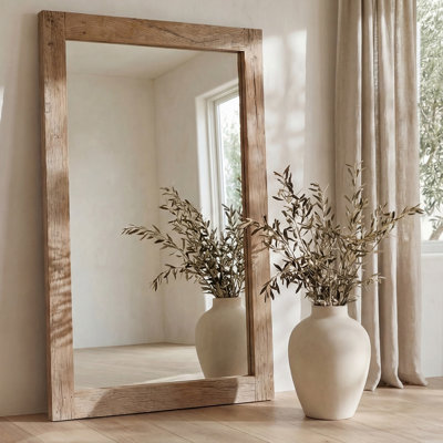 Miroir de plancher en bois récupéré Orchard