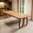 Burlywood Rectangular Solid Wood Dining Table-217827177
