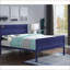Structure de lit plateforme double en métal bleu - Contenant de coffre industriel sans sommier-928580780