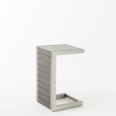 Outdoor Table With Aluminum Frame - Stylish & Functional Silver End Enhances Your Space