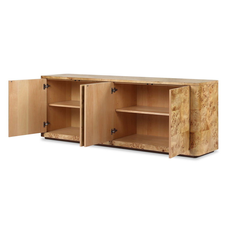 Mullins Media Console-Natural Mappa Burl