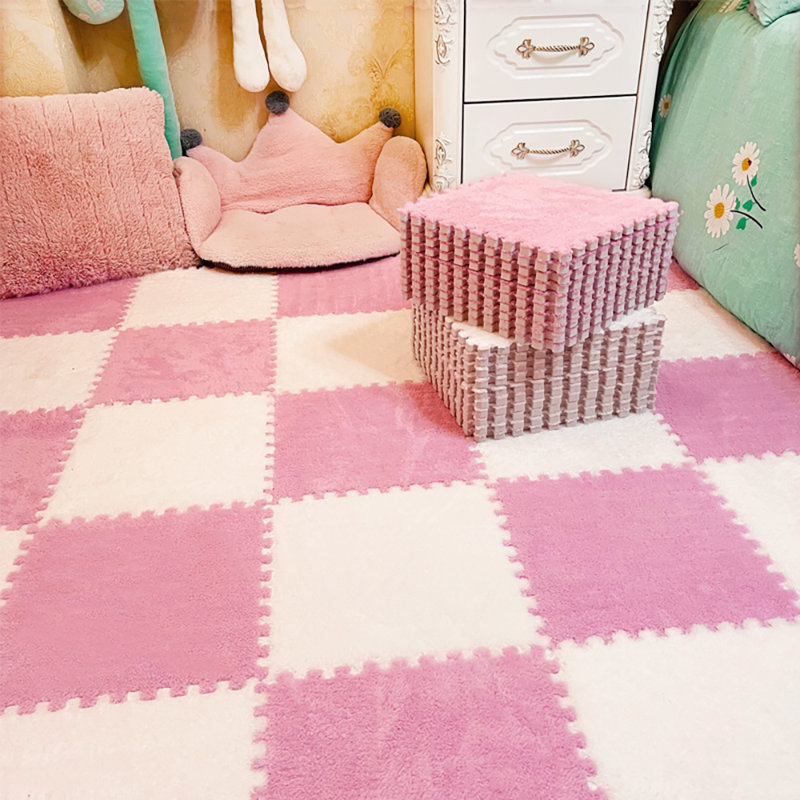 Square Felt Machine Tufted 30cm X 30cm Area Rug Set