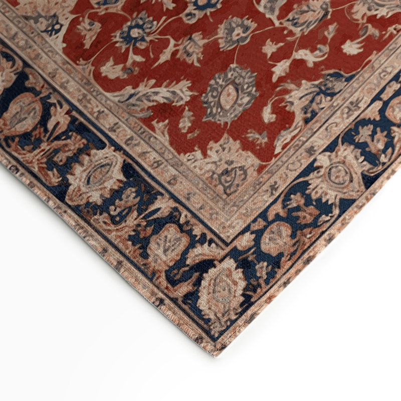 Tapis d'intérieur et d'extérieur brun Persian, Rectangle 5 pi x 7 pi