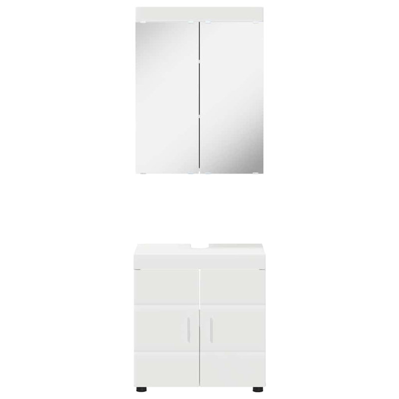 Vanity & Mirror Set, White