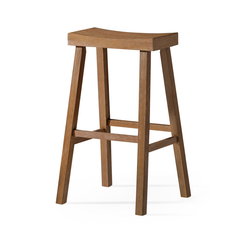 Maven Lane Vincent Wooden Kitchen Stool, Bar Stool ( 31" Seat Height ), Antiqued Natural
